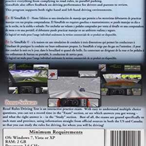 Driving Simulation and Road Rules Test Preparation - 2021 SimuRide Home Edition - Driver Education [Interactive DVD]