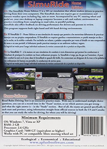 Driving Simulation and Road Rules Test Preparation - 2021 SimuRide Home Edition - Driver Education [Interactive DVD]