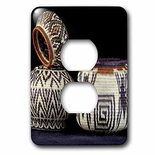 3dRose LLC lsp_86901_6 Panama, Embera Indian Baskets, Handicraft Sa15 Cmi0217 Cindy Miller Hopkins 2 Plug Outlet Cover