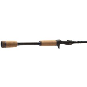 Dobyns Rods Champion XP Series 6’8” Casting Bass Fishing Rod DC684C | Heavy Fast Action | Modulus Graphite Blank w/Kevlar Wrapping | Fuji Reel Seat | Baitcasting | Line 10-20lb Lure 1/4-1oz, Black/Blue