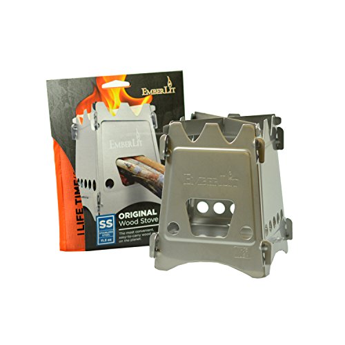 Emberlit Stainless Steel stove,Compact Design Perfect for Survival, Camping, Hunting & Emergency Preparation