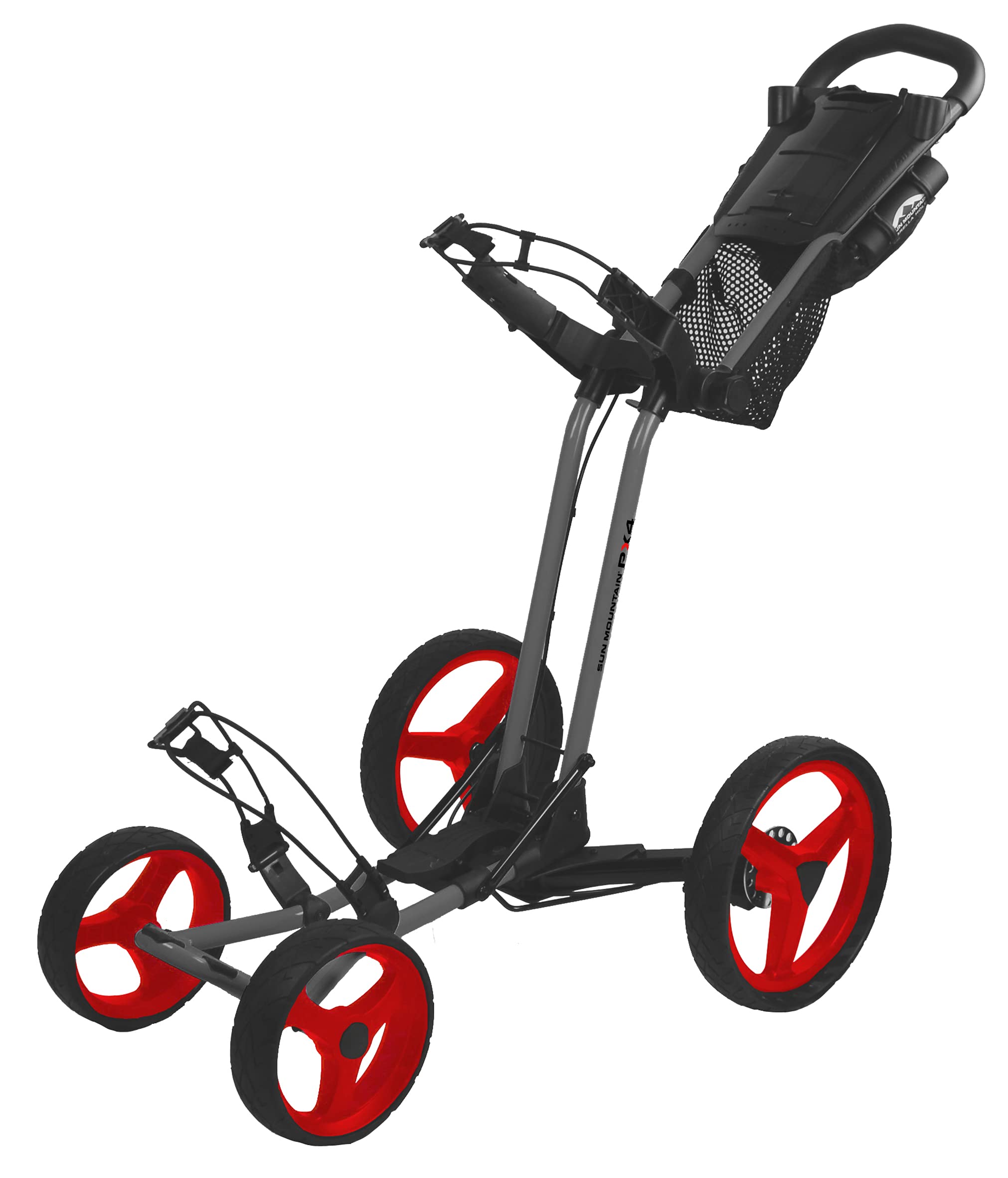 Sun Mountain Pathfinder Px4 Golf Push Cart Grey/Red