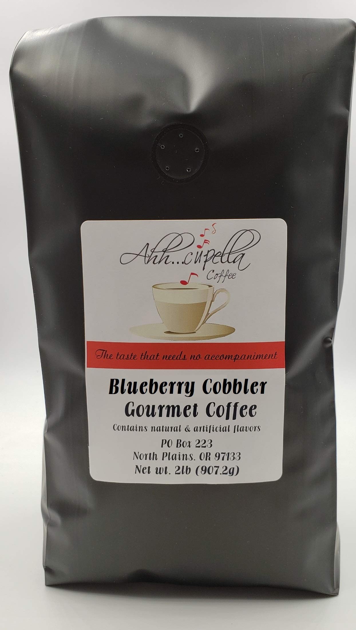 Ahh..Cupella Premium Gourmet Blueberry Cobbler Flavored Ground Coffee, 32oz bag