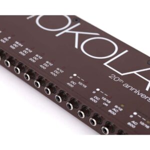 CIOKS CIOKOLATE 9V / 12V / 15V / 16V / 24V AC DC Universal Power Supply with 12 Isolated Sections and 24 Flex Cables for Effect Pedals - Compatible with Temple Audio and Pedaltrain Pedalboards