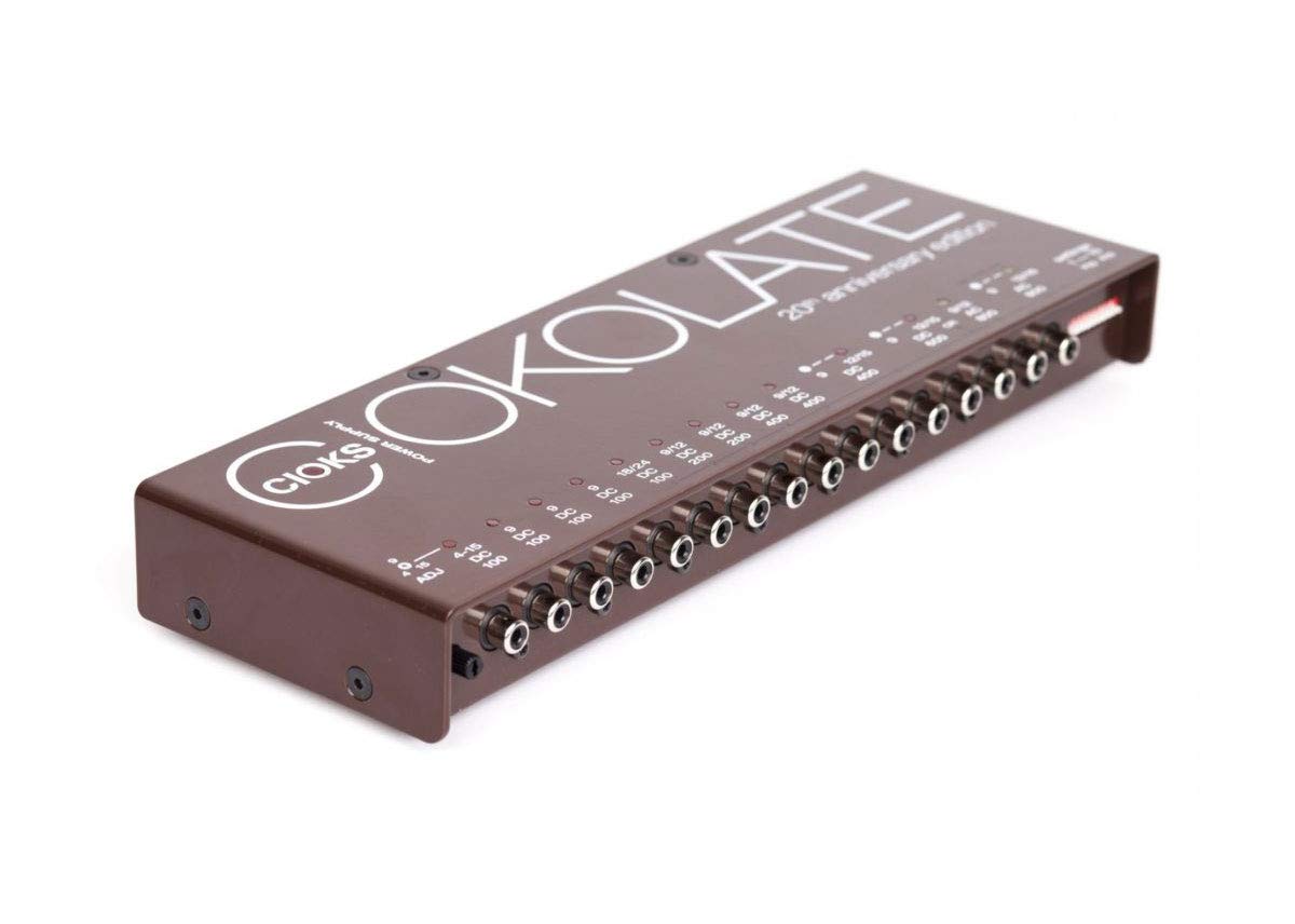 CIOKS CIOKOLATE 9V / 12V / 15V / 16V / 24V AC DC Universal Power Supply with 12 Isolated Sections and 24 Flex Cables for Effect Pedals - Compatible with Temple Audio and Pedaltrain Pedalboards