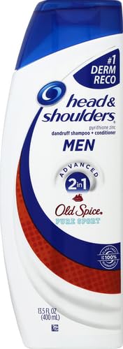 Head & Shoulders Old Spice Pure Sport Dandruff 2 in 1 Shampoo and Conditioner, 12.8 Fl Oz