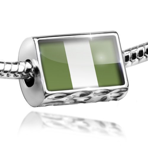 NEONBLOND Charm Nigeria Flag - Bead Fit All European Bracelets