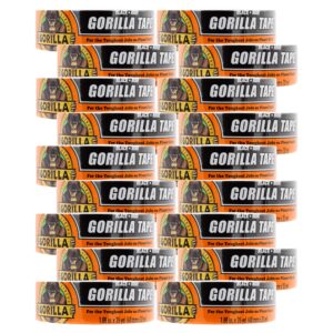 gorilla black duct tape, 1.88" x 35 yd, black, (bulk pack of 18)