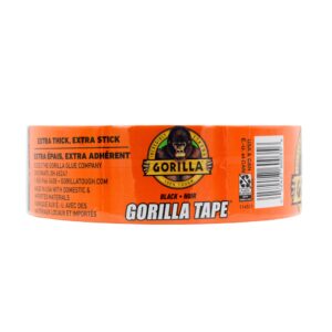 Gorilla Black Duct Tape, 1.88" x 35 yd, Black, (Bulk Pack of 18)