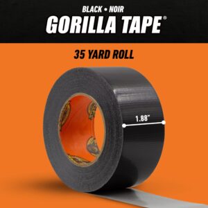 Gorilla Black Duct Tape, 1.88" x 35 yd, Black, (Bulk Pack of 18)