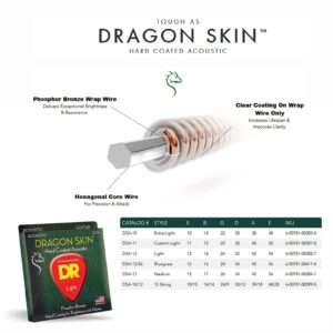 DR Strings DRAGON SKIN Acoustic Guitar Strings (DSA-2/11)