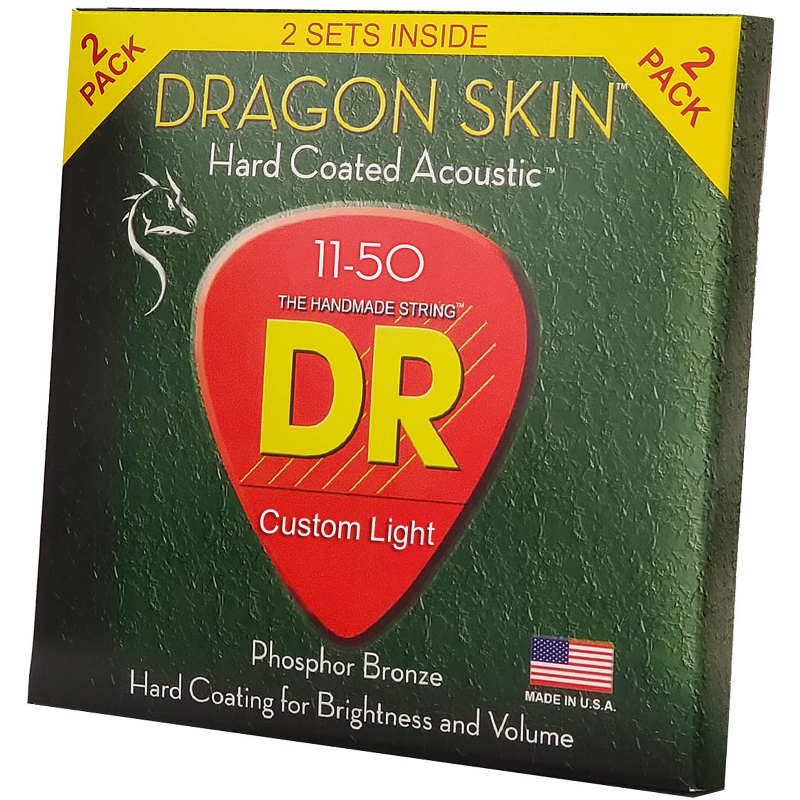 DR Strings DRAGON SKIN Acoustic Guitar Strings (DSA-2/11)