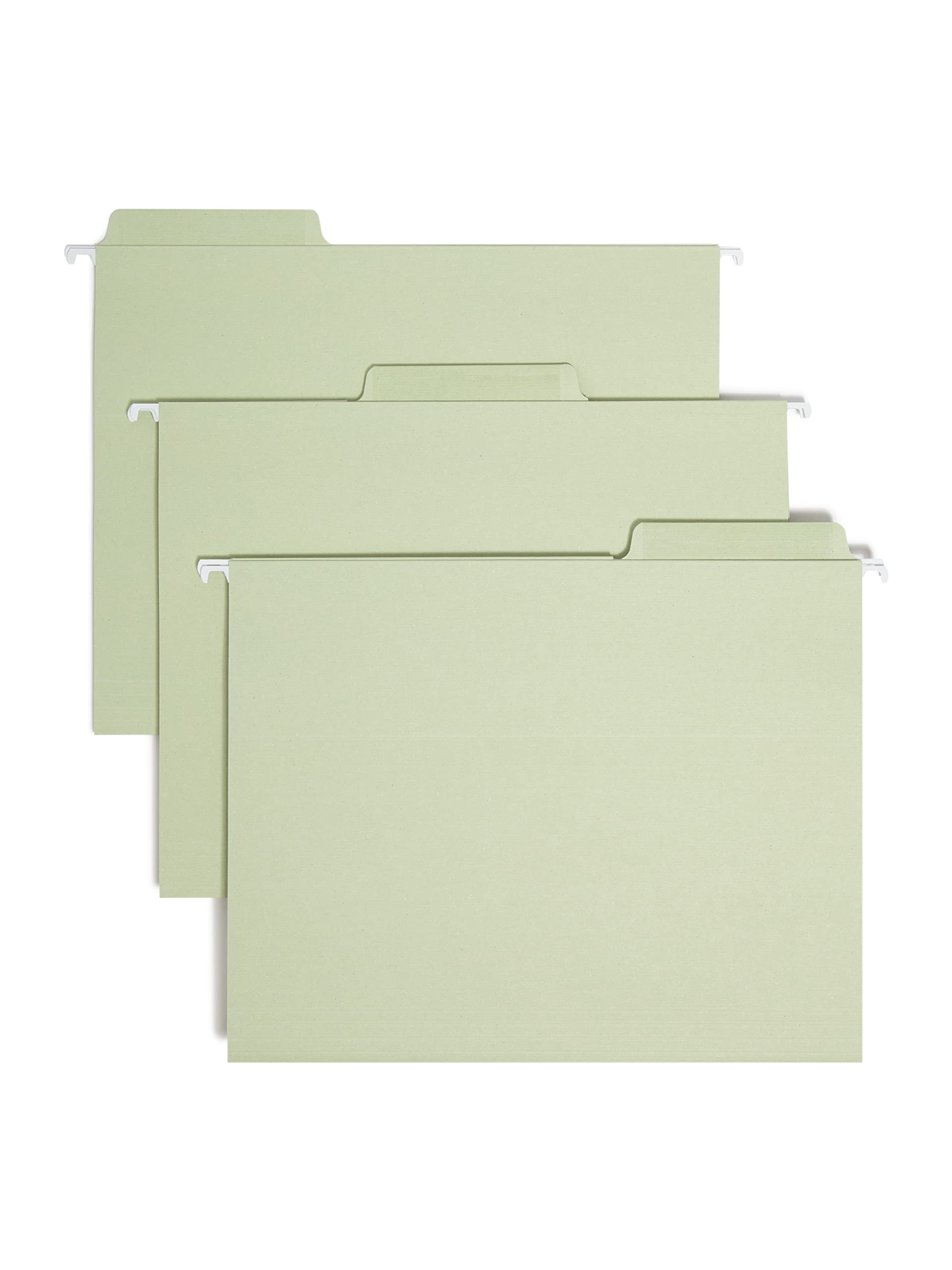 Smead Erasable FasTab Hanging File Folder, 1/3-Cut Built-in Tab, Letter Size, Moss, 20 per Box (64032)