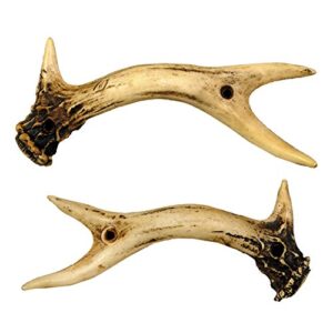 black forest décor - antler ceiling fan pulls - set of 2 - faux antler rustic ceiling décor - 6" x 3" x 1.5" with 3.25" centers