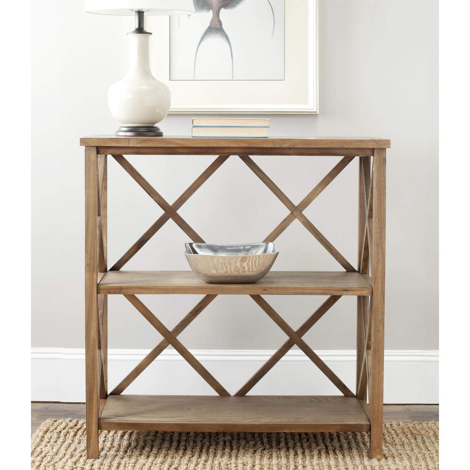 Safavieh American Homes Collection Liam Oak 2-Tier Open Bookcase