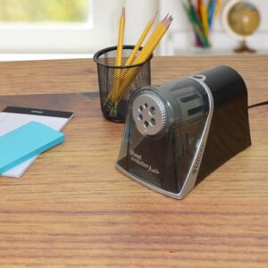 Westcott Electric iPoint Evolution Axis Heavy Duty Classroom Pencil Sharpener, Black and Silver