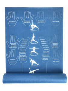 instructional yoga mat/educational yoga mat (best yoga mat for beginners extra thick extra long learn yoga or better your alignment works as a kids yoga mat as well as an adult yoga mat)