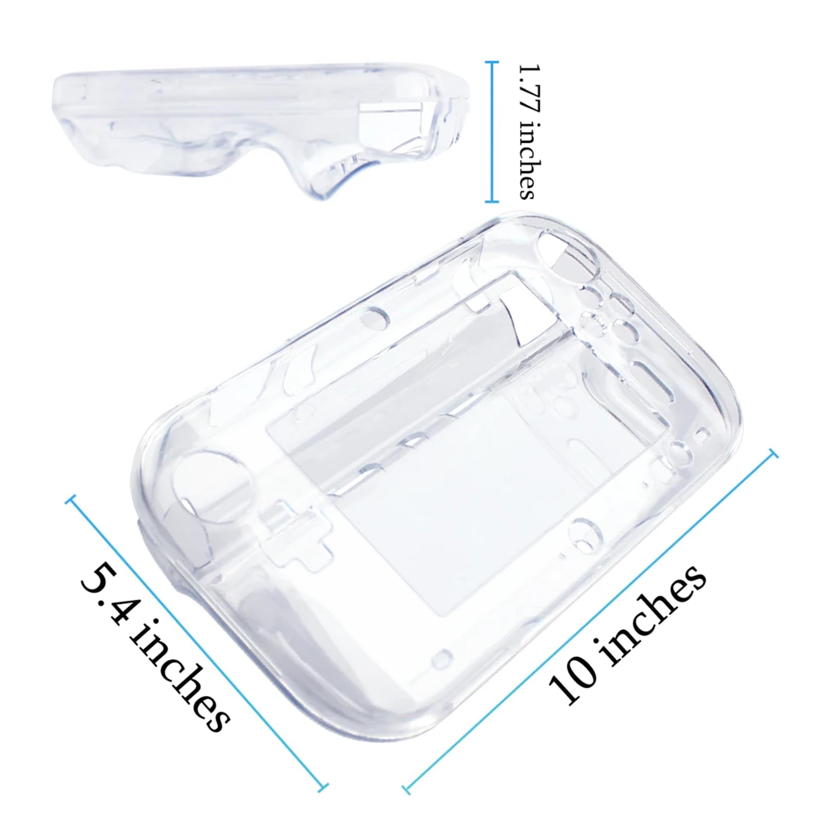 Clear Crystal Hard Skin Case Cover for Nintendo Wii U Gamepad Remote Controller Scratch-resistant Protective Cover Controller Protection