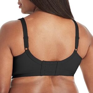 PLAYTEX Womens 18 Hour Wireless Seamless Full-coverage T-shirt With Smoothing Support, Us4159 Bras, Real Black, 38DD US