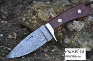 perkin - custom damascus handmade hunting knife - bushcraft knife