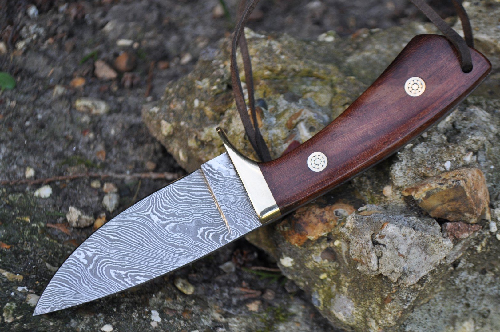 Perkin - Custom Damascus Handmade Hunting Knife - Bushcraft Knife