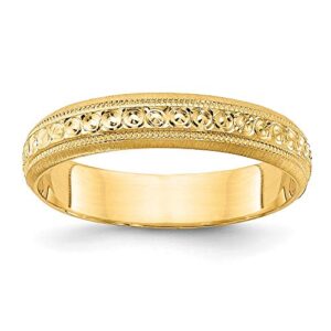 IceCarats 14K Yellow Gold 3mm Wedding Band Ring Size 7.00