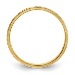 IceCarats 14K Yellow Gold 3mm Wedding Band Ring Size 7.00