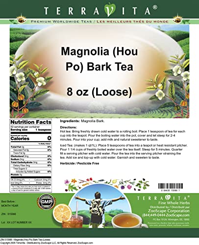 Magnolia (Hou Po) Bark Tea (Loose) (8 oz, ZIN: 515566)