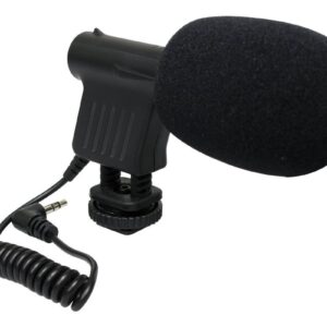 Opteka VM-8 Mini-Shotgun Microphone X-Grip Professional Camera/Camcorder Action Stabilizing Handle with Accessory Shoe for Flash, Mic, or Video Light