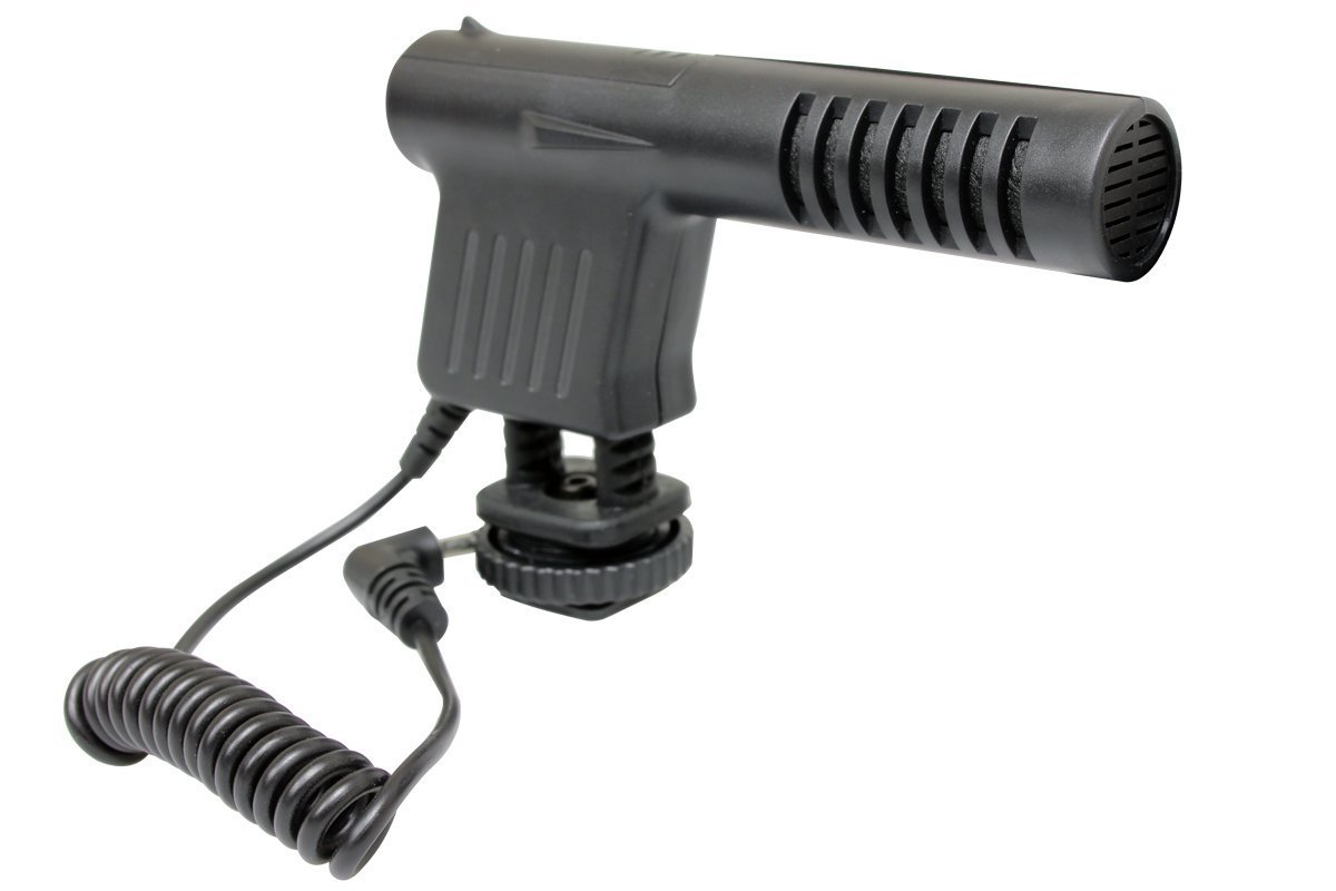 Opteka VM-8 Mini-Shotgun Microphone X-Grip Professional Camera/Camcorder Action Stabilizing Handle with Accessory Shoe for Flash, Mic, or Video Light