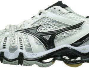 Mizuno Women's Wave Tornado 8 Volleyball Shoe,White/Black,11.5 M US