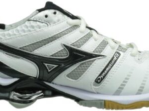 Mizuno Women's Wave Tornado 8 Volleyball Shoe,White/Black,11.5 M US