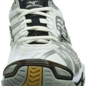 Mizuno Women's Wave Tornado 8 Volleyball Shoe,White/Black,11.5 M US