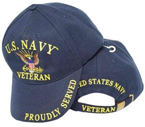 united states navy veteran proudly served blue hat cap usn