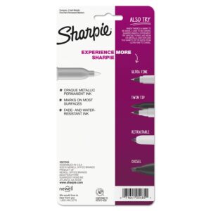 Sharpie Metallic Permanent Markers, Gold, 4/Pack