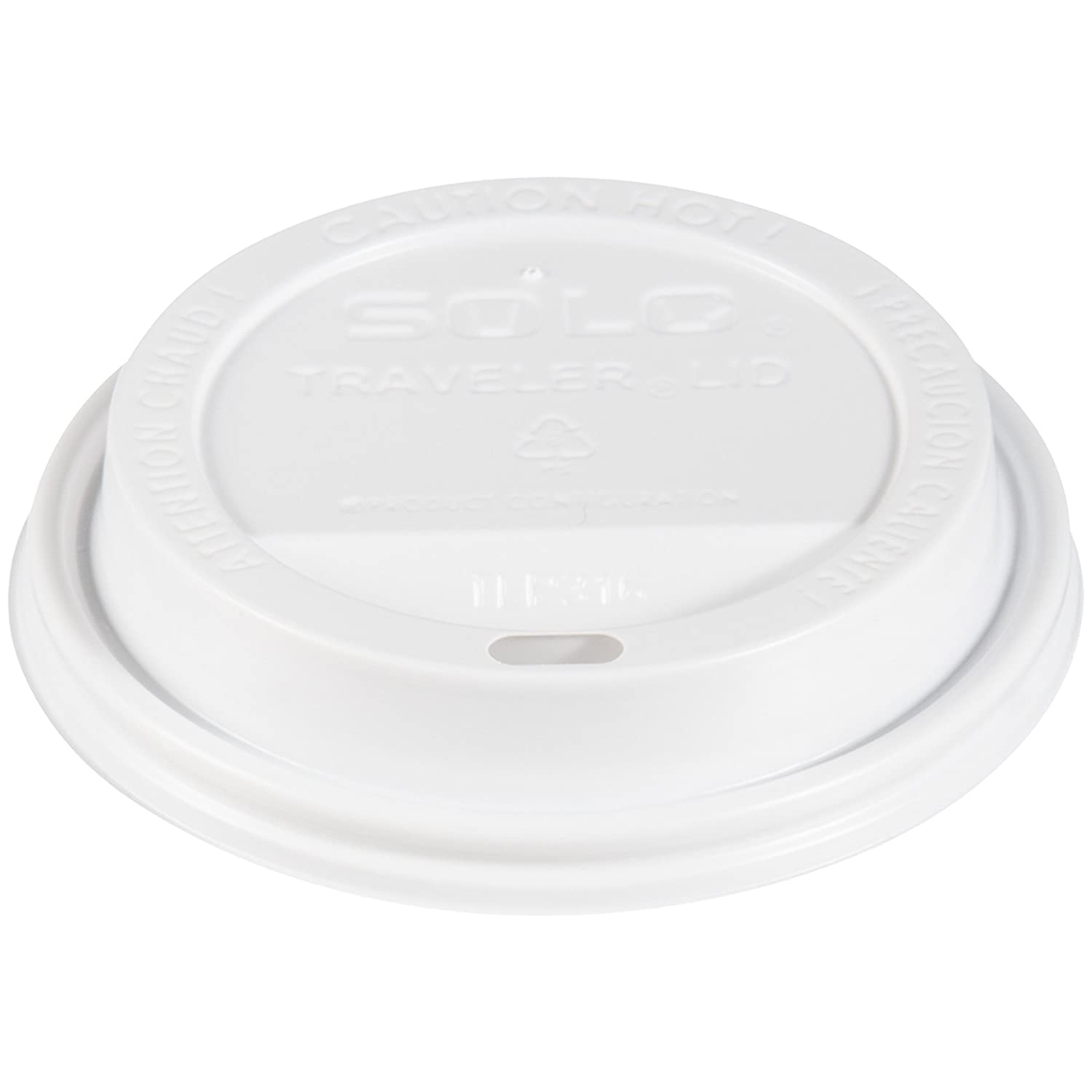 SOLO TLP316-0007 White Traveler Lid for SSP and Bare Paper Hot Cup - 2 Packs of 100 (200 Lids Total)