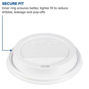 SOLO TLP316-0007 White Traveler Lid for SSP and Bare Paper Hot Cup - 2 Packs of 100 (200 Lids Total)