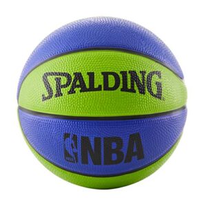 spalding nba mini outdoor blue/green basketball 22"