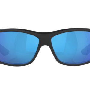 Costa Del Mar Man Sunglasses Matte Black Frame, Blue Mirror Lenses, 65MM