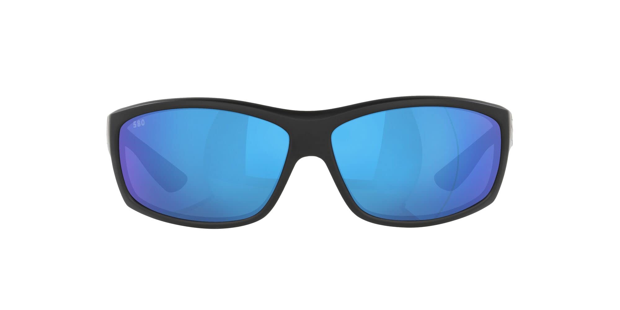 Costa Del Mar Man Sunglasses Matte Black Frame, Blue Mirror Lenses, 65MM