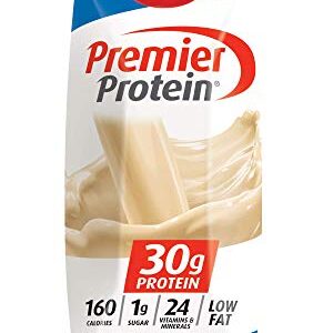 Premier Protein Shake 30g 1g Sugar 24 Vitamins Minerals Nutrients to Support Immune Health, Vanilla, 44 Fl Oz, (Pack of 4)