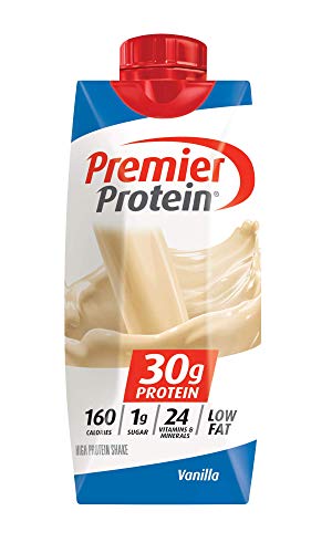 Premier Protein Shake 30g 1g Sugar 24 Vitamins Minerals Nutrients to Support Immune Health, Vanilla, 44 Fl Oz, (Pack of 4)