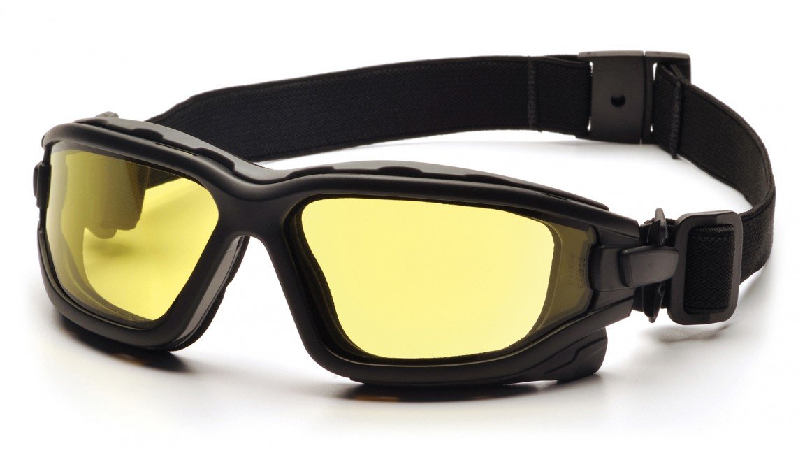 Pyramex SB7030SDT I-Force Safety Glasses Black Frame w/Amber A/Fog Lens (3 Pair)