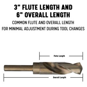 Drill America 5/8" Reduced Shank Cobalt Drill Bit with 1/2" Shank, D/ACO Series