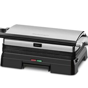 Cuisinart GR-11 Griddler 3-in-1 Grill and Panini Press, Silver