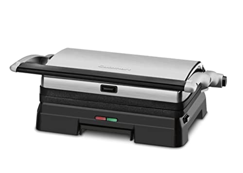 Cuisinart GR-11 Griddler 3-in-1 Grill and Panini Press, Silver