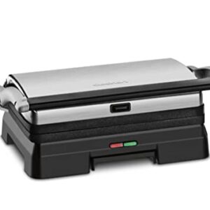 Cuisinart GR-11 Griddler 3-in-1 Grill and Panini Press, Silver