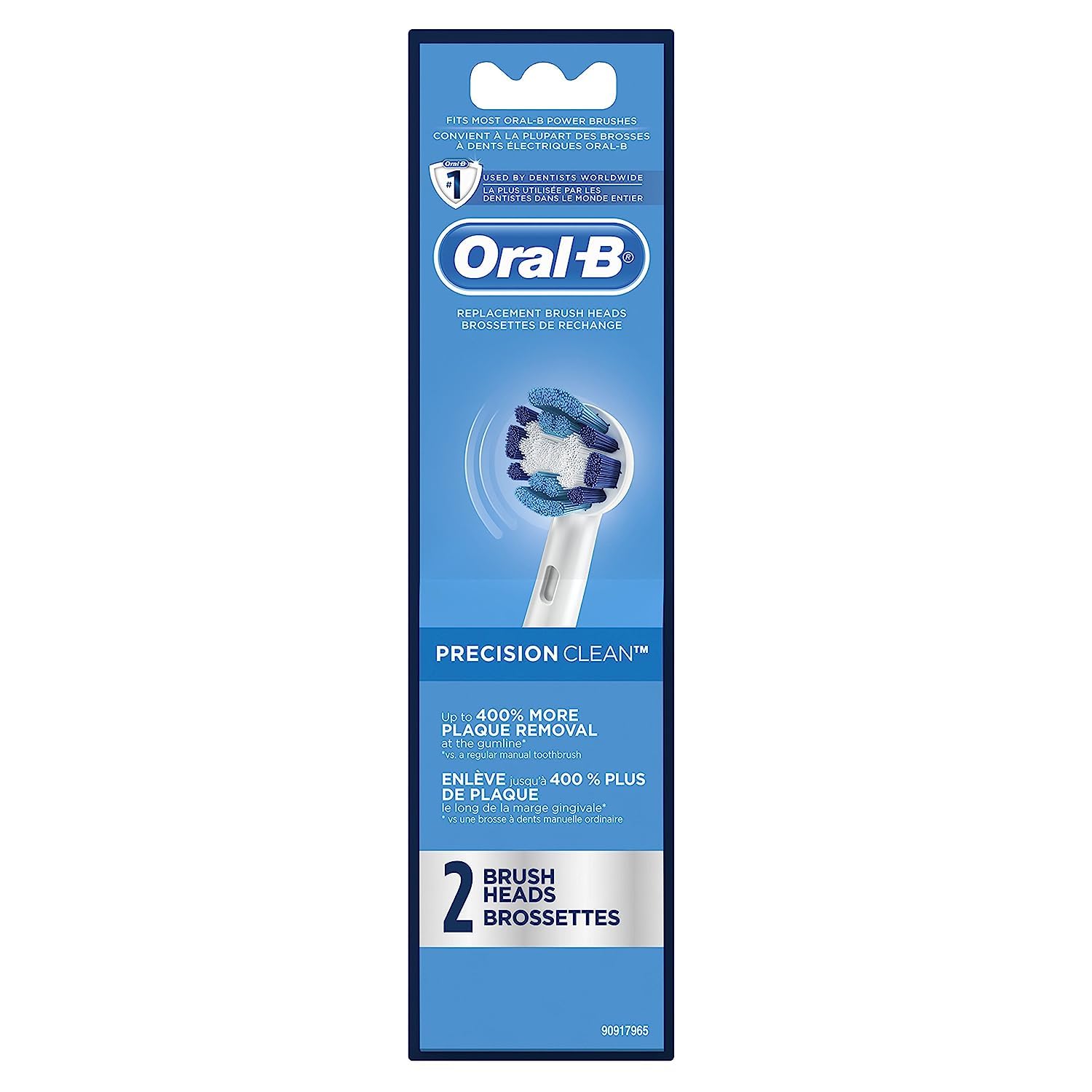 Oral-B Precision Clean Replacement Brush Heads for an Oral-B Electric Toothbrush, Pack of 2