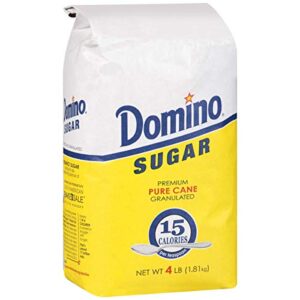 DOMINO GRANULATED PURE CANE WHITE SUGAR 4 LB BAG (Single)