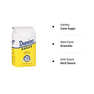 DOMINO GRANULATED PURE CANE WHITE SUGAR 4 LB BAG (Single)